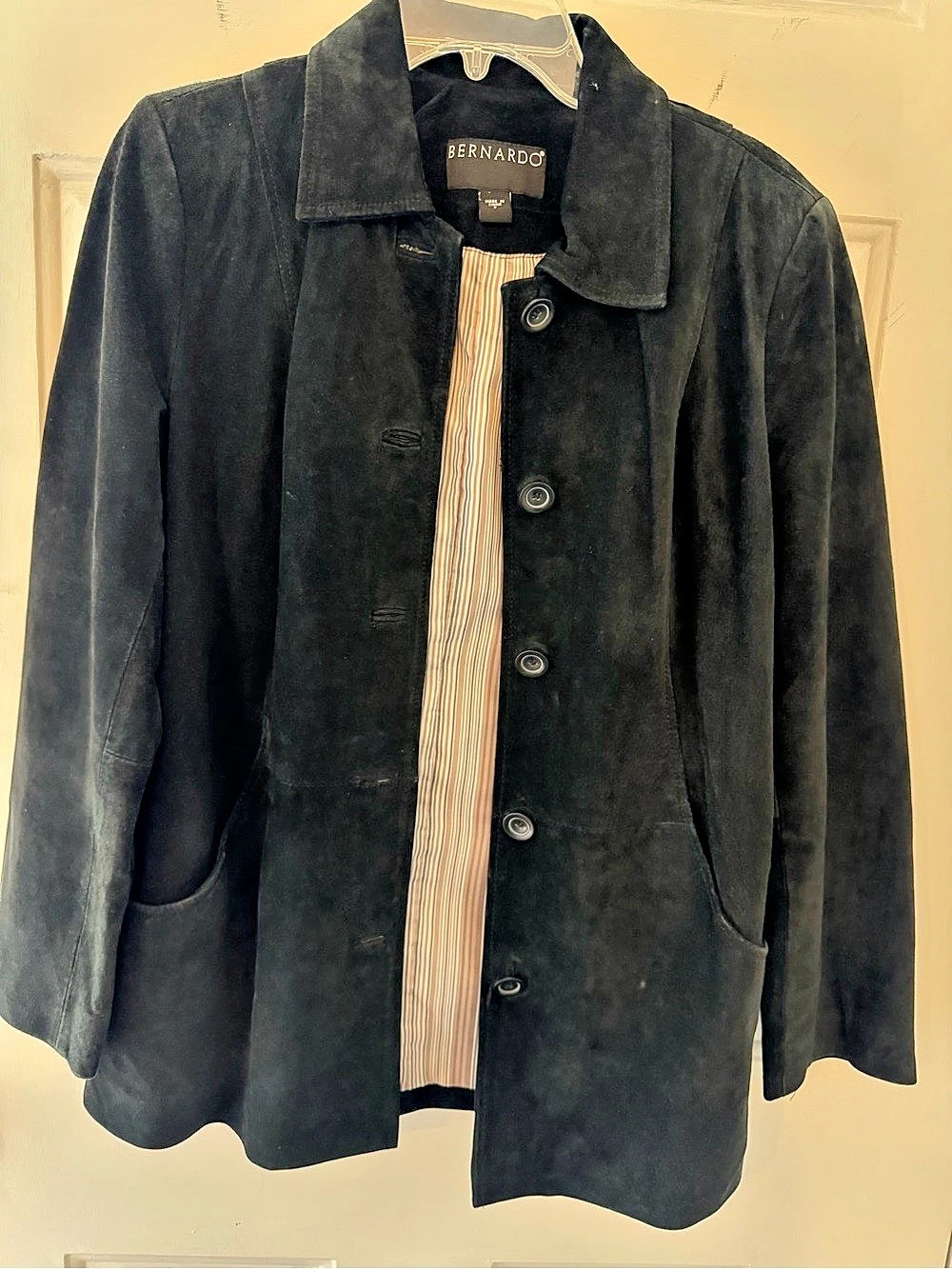 Bernardo Women's Black Suede Jacket Size Small